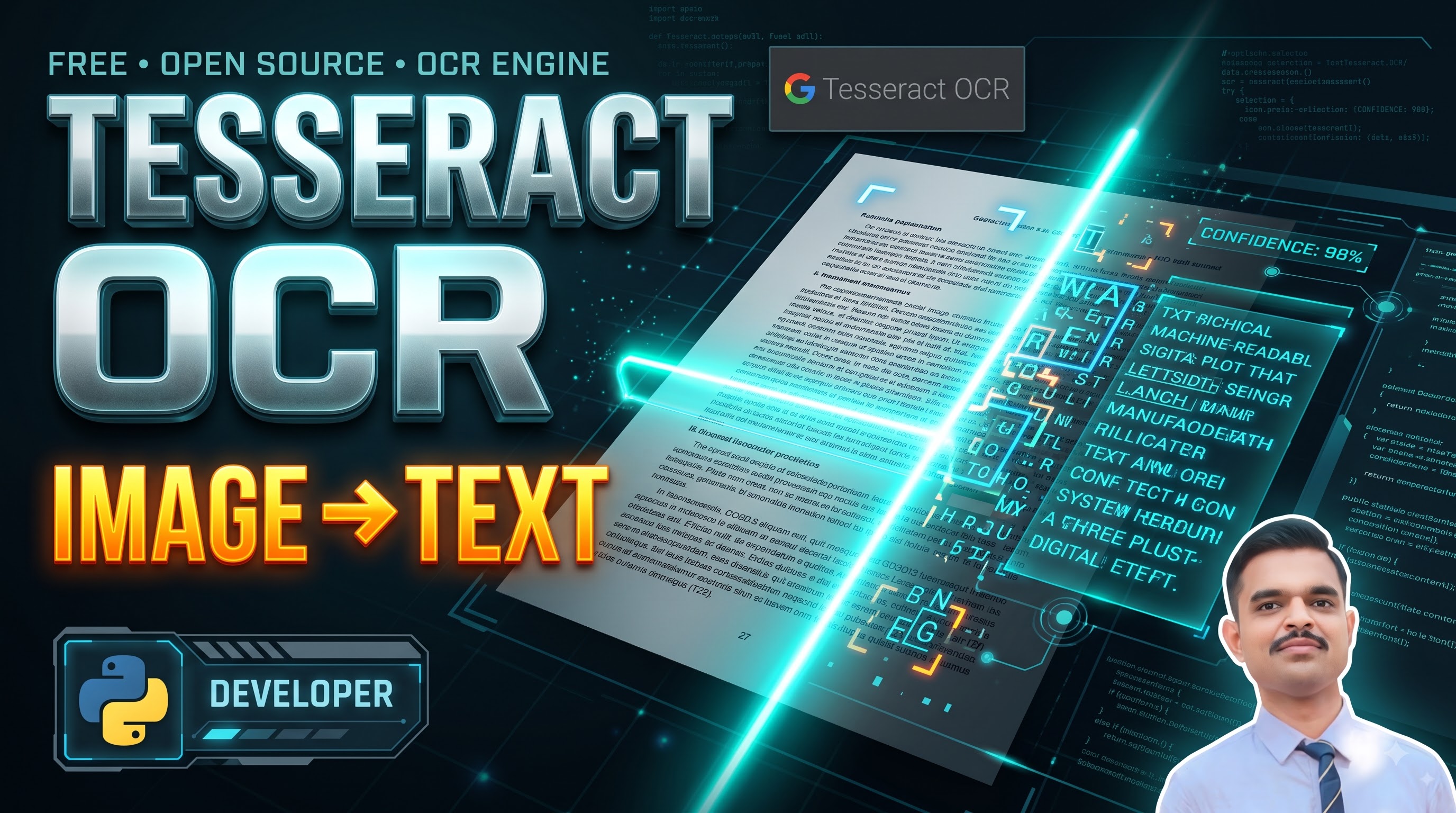 Tesseract OCR Python Tutorial | Extract Text from Images & PDFs with Pytesseract