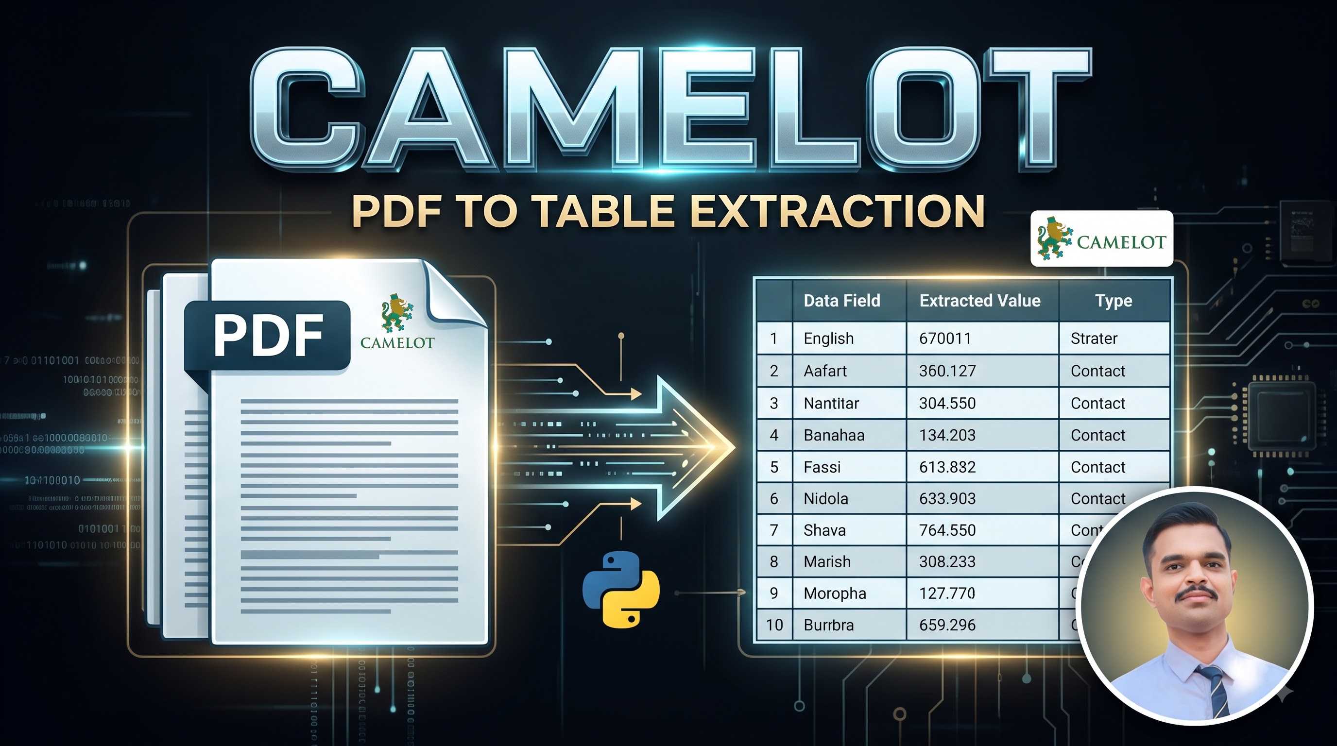 Camelot Python Tutorial | Extract Tables from PDF to Excel & CSV