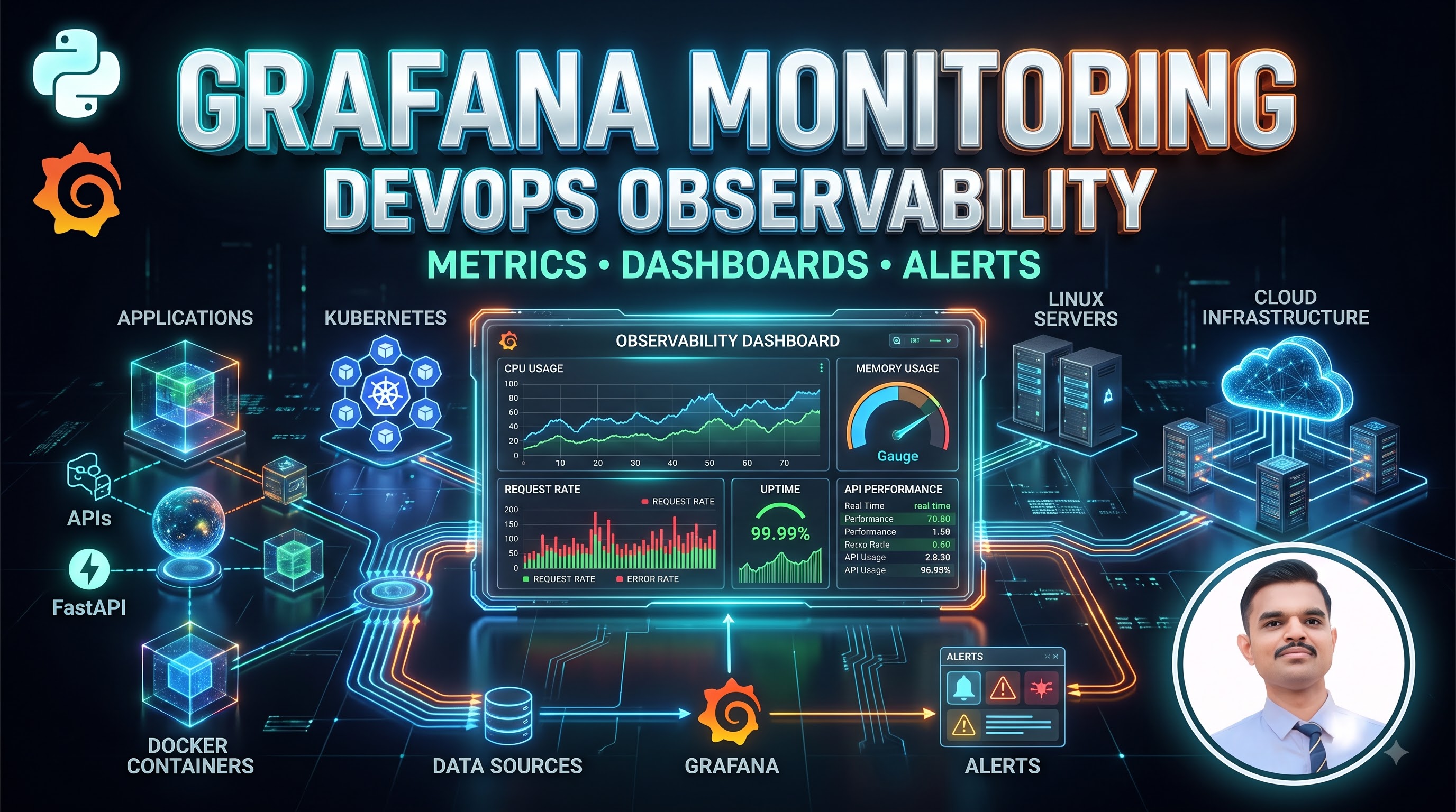 Grafana Tutorial | Monitor FastAPI with Prometheus & Docker