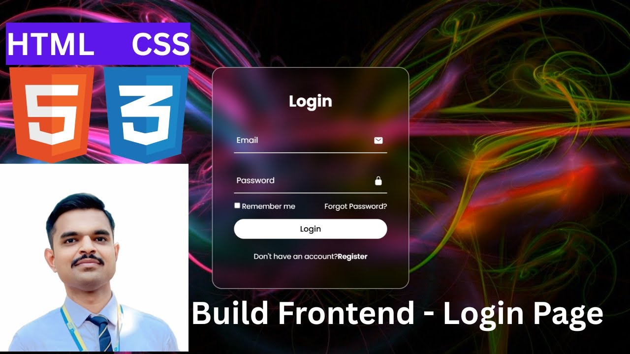 Build a Responsive Animated Login Page with HTML & CSS | Floating Labels + Glass UI